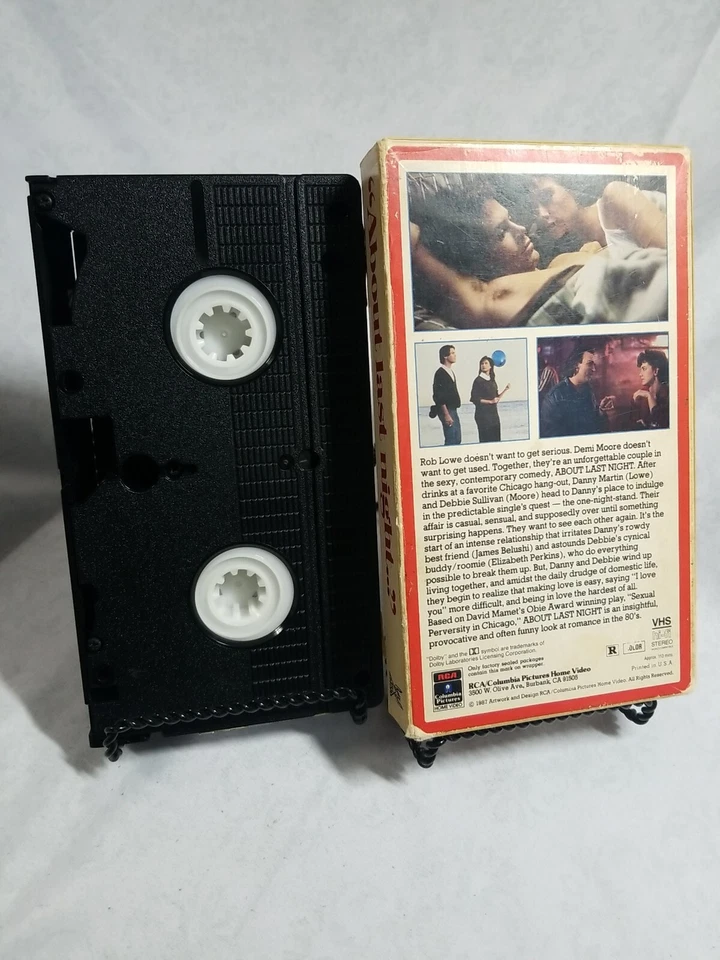 About Last Night... (VHS, 1987) Rob Lowe Demi Moore Foto 2 de 2