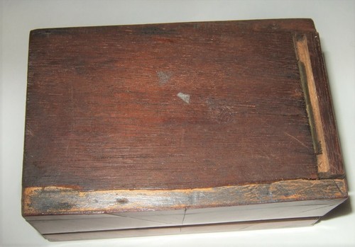 Marquetry Wood Box Antique Estate Heirloom - Picture 7 of 11