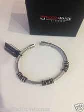 bracciale uomo ragazzo  ROSSO AMANTE acciaio steel rigido 