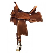 Best Quality Western Leather Barrel Rough Out Saddle With Free Matching Tack set
