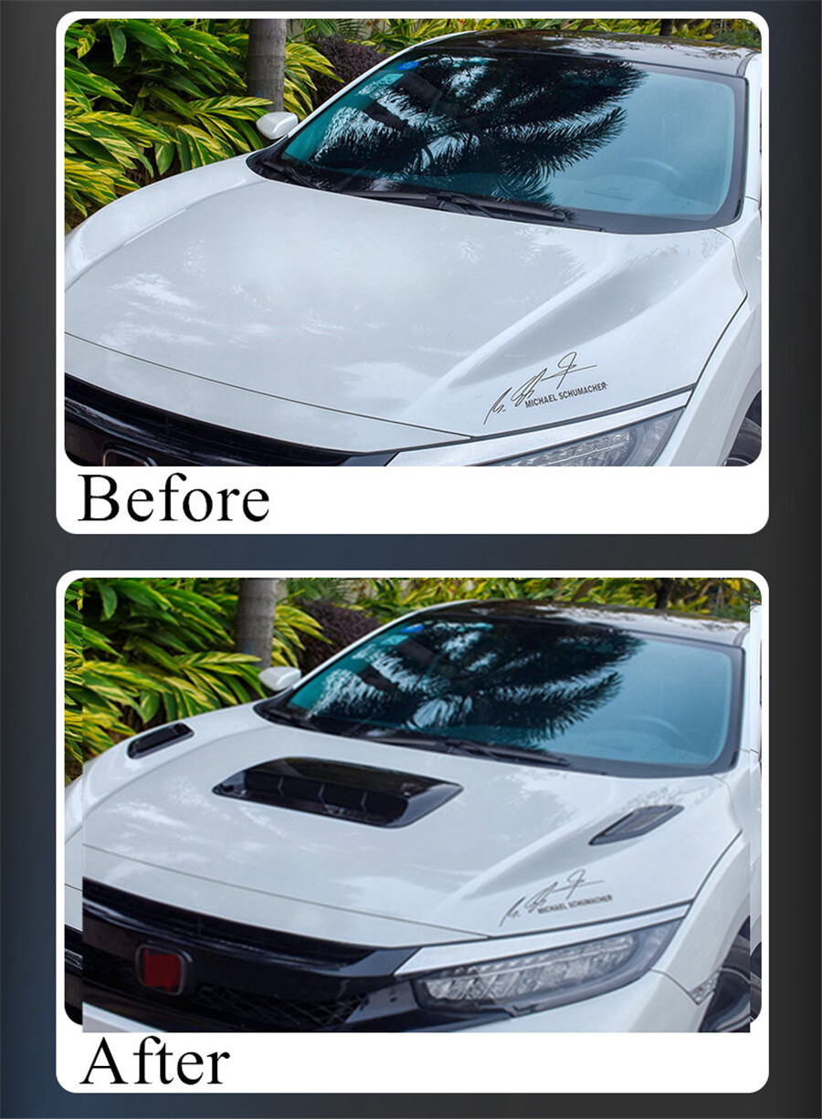 3PCS Universal Black Car Air Flow Intake Hood Scoop Vent Bonnet Decorative Cover