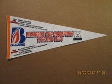 WHL Kamloops Blazers Vintage 1992 and 1994 Memorial Cup Champions Pennant