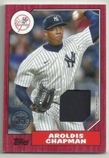 2022 TOPPS BASEBALL - AROLDIS CHAPMAN - 1987 BASEBALL RELIC - RED PARALLEL  READ