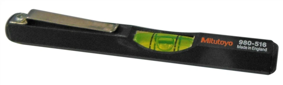 Mitutoyo 4" Inch Aluminum Pocket Spirit Level; High Quality Professional Grade