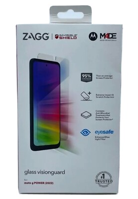 ZAGG InvisibleShield Glass VisionGuard Screen Protector for Moto G Power  (2022)