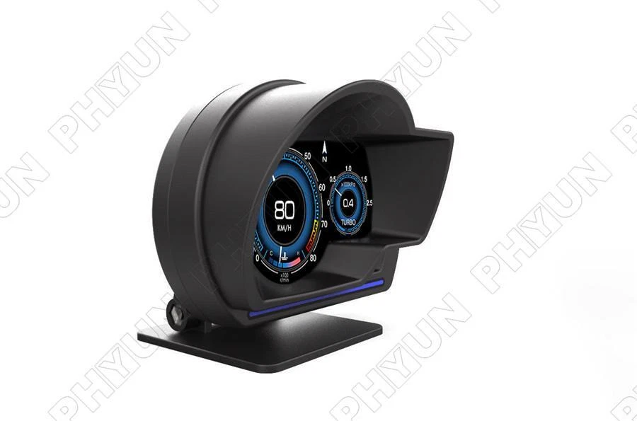 Velocímetro digital HUD GPS turbo medidor de temperatura OBD2 medidor código de falla claro 12V Foto 4 de 4