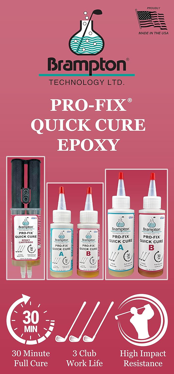 Brampton PROFIX Quick Cure Golf Epoxy 30 Minute Golf Club Repair