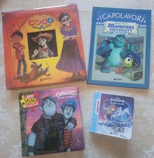 4 libri Disney Pixar Frozen 2 Monsters Coco Onward a colori puzzle storie