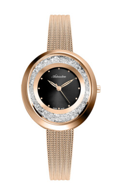 Adriatica Women ICE Drops 3771 Rose Gold Brown Dial Swiss Made  Mineral Glass  P