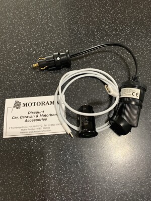 BMW MOTORRAD 12 VOLT HELLA STYLE DIN CIG STECKER STECKDOSE C-TYP USB + 1M CHG KABEL