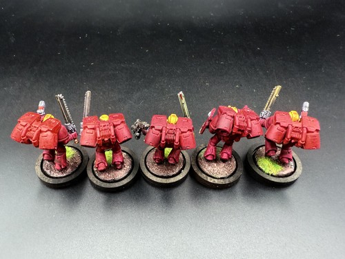 FULLY PAINTE BLOOD ANGEL ARMY PAINT SPACE MARINES WARHAMMER 40K - Picture 15 of 24
