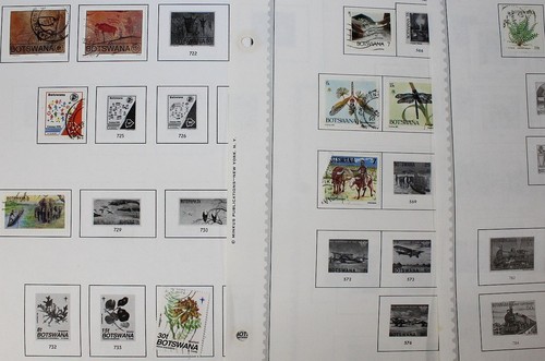 BOTSWANA LOT USED CIRCULATED 69 stamps Taped not glued - Picture 8 of 10