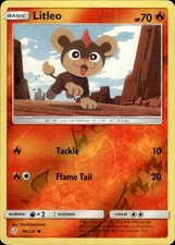 Pokemon Reverse Holo Litleo SM - Cosmic Eclipse 36/236 LP