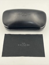 Coach New York Eyeglass Sunglasses Hard Case Clamshell Black Empty Authentic