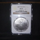 2007 $1 American Silver Eagle NGC MS69 Brown Label
