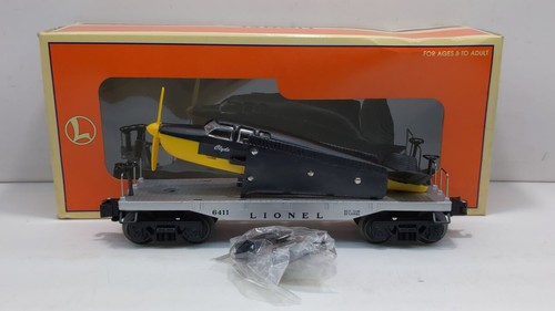 Coche plano Lionel 6-19430 calibre O AT&SF # 6411 con Beechcraft Bonanza LN/caja | Condition: Used
