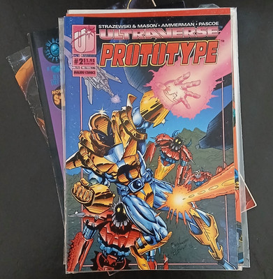 Malibu Comics Lot: Mantra, Prime + Ultraman w/ card   10 Issues, minor keys