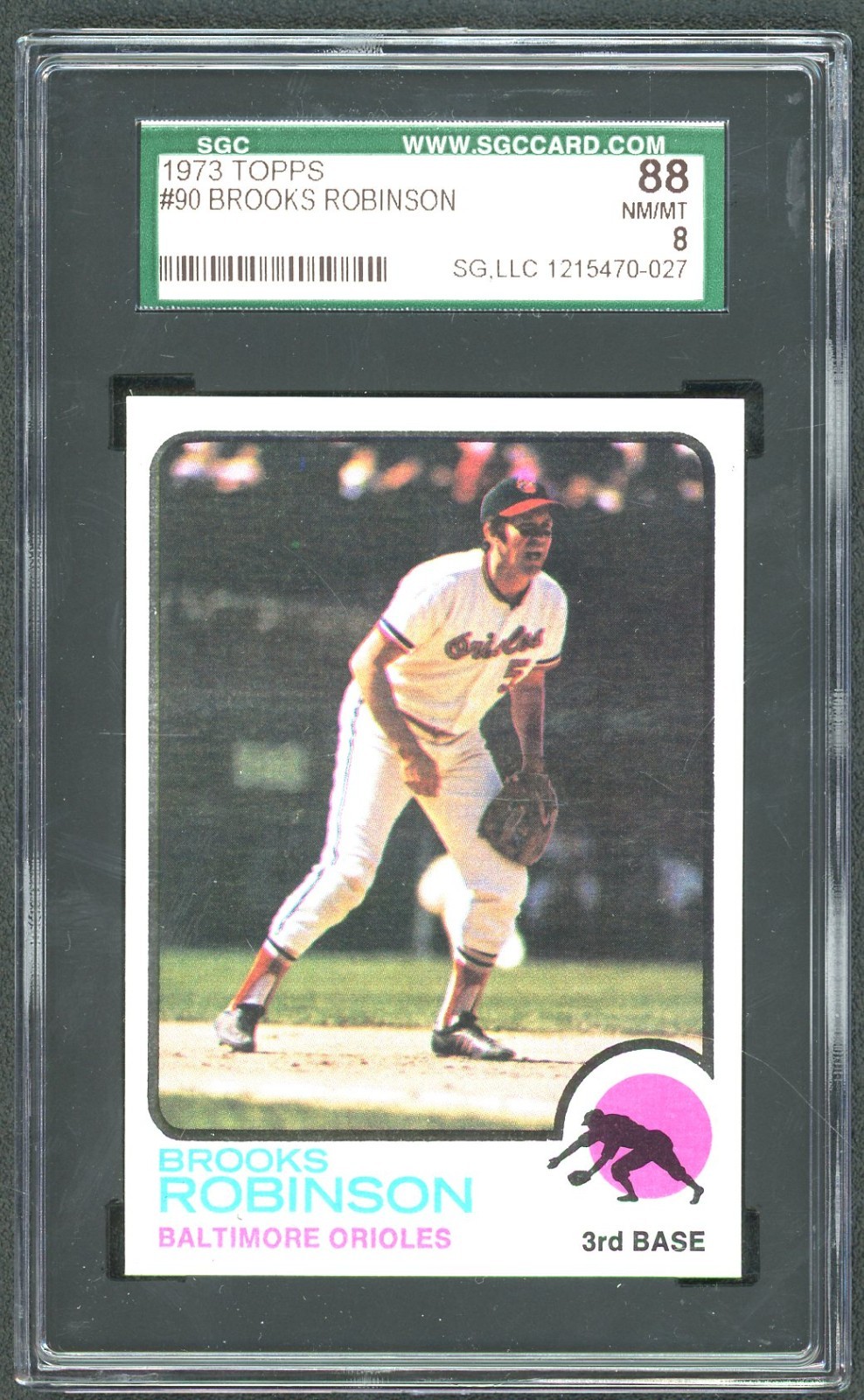1973 Topps Baseball Brooks Robinson SGC 8