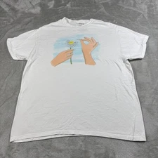 A Lab Shirt Mens XL White This Or That Daisy Short Sleeve