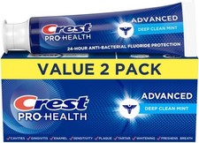 Crest Pro-Health Advanced Deep Clean Mint Toothpaste, 2 Count Pack of 1