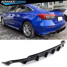 For 22-26 Honda Civic Sedan Fe-c Style Gloss Black Rear Bumper Lip Diffuser Pp For 22-26 Honda Civic Sedan Fe-c Style Gloss Black Rear Bumper Lip Diffuser Pp
