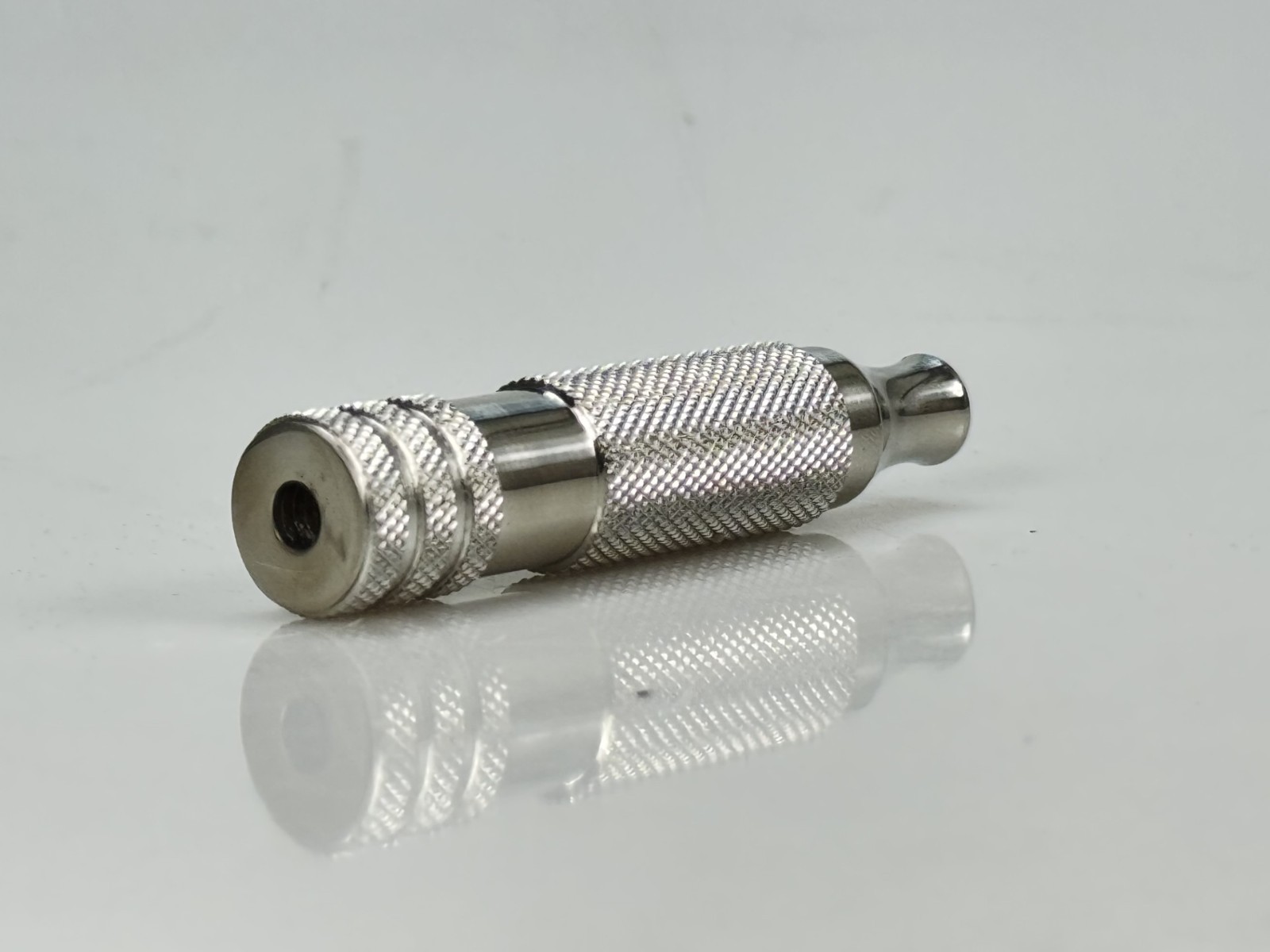 CNC Stainless Steel Replacement Safety Razor STUBBY SHORT 3.0" Inch Handle Only
