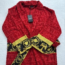 Versace I Heart Baroque Red Bathrobe Size Large New With Tags Authentic