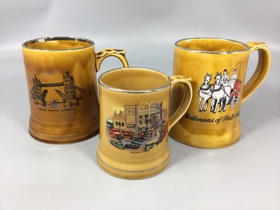Wade Tankards x3.Tower Bridge London-ROTHMANS of Pall Mall-Piccadilly Circus