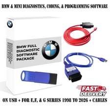 BMW  E, F & G SERIES  FULL DIAGNOSTIC CODING & PROGRAMMING SOFTWARE + CABLES