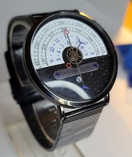 Mens Unique Gadyson Moon And Stars Black Watch -New Old Stock - New Battery