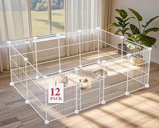 12 Panels Small Animal Playpen,Pet Playpen,C C Cage for Guinea Pigs,Puppy Play P