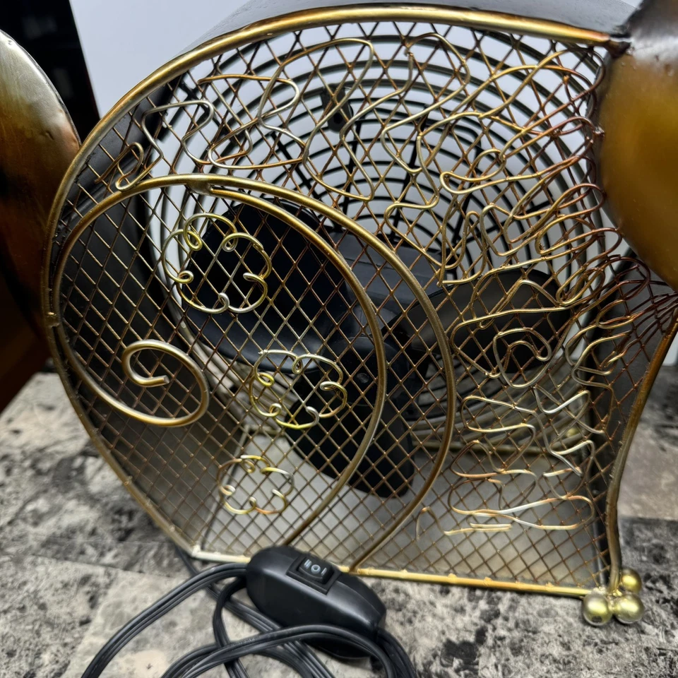 Retro Deco Breeze Decorative Table Fan Desk 2 Speed Electric Tabletop kitty cat - Image 3 of 4