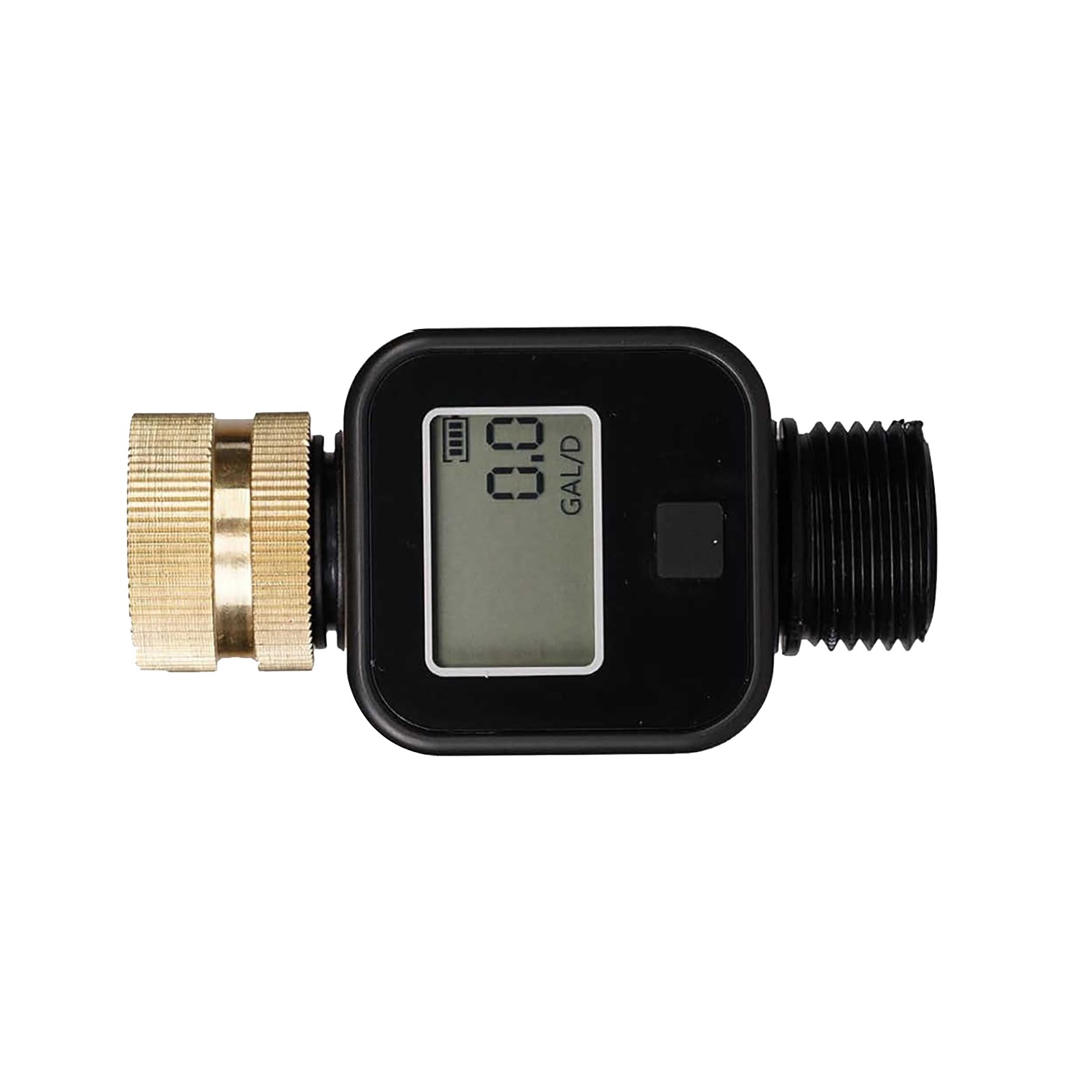 Water Flow Meter 3/4 GHT Brass Thread Digital Display 99999 Liter Flow Tracker