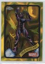 2025 Topps Chrome Marvel Comics Yellow Lava Refractor Ironheart #71 12fl