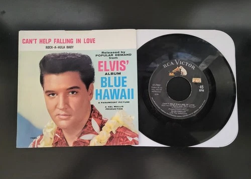 rare misprint sleeve ELVIS PRESLEY 47-7968" CAN'T HELP FALLING IN LOVE"
