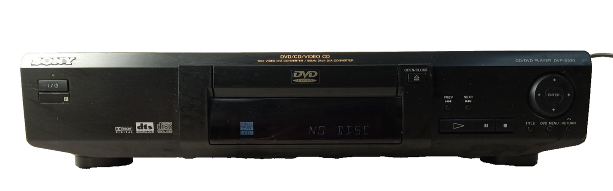 Vintage Sony DVP-S330 DVD/CD Player 10 bit Video DA Converter with