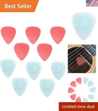 10 Professional Guitar Picks with Hostile Grip - Enhanced Durability & Comfort