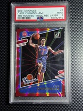 Cade Cunningham 2021 Donruss the Rookies Holo Red Laser /99 PSA 9