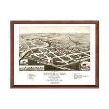 Old Map of Redfield, SD 1883 - Vintage Redfield South Dakota