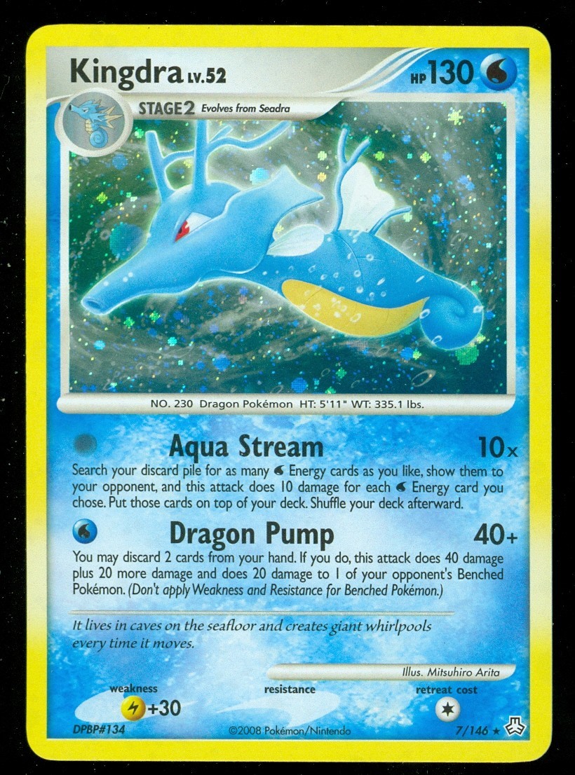 Pokemon KINGDRA 7/146 Legends Awakened - RARE HOLO - NEAR MINT