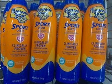 Banana Boat Sport Ultra SPF 50 Sunscreen Spray, 6.0 oz Lot of 4 Exp 08/26