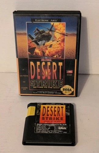Desert Strike (Sega Genesis)  Tested Free Shipping  Game & Case
