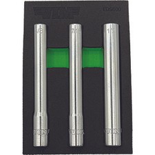 3 PC 3/8IN DR. EXTRA DEEP 6PT SAE SOCKET SET ...