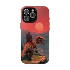 For iPhone / Galaxy / Pixel   Dino Rider Dinosaur Warrior Phone Case