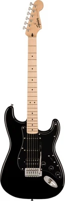 Squier by Fender Sonic Stratocaster Black MN Einsteiger E-Gitarre HSS - Bild 1 von 4