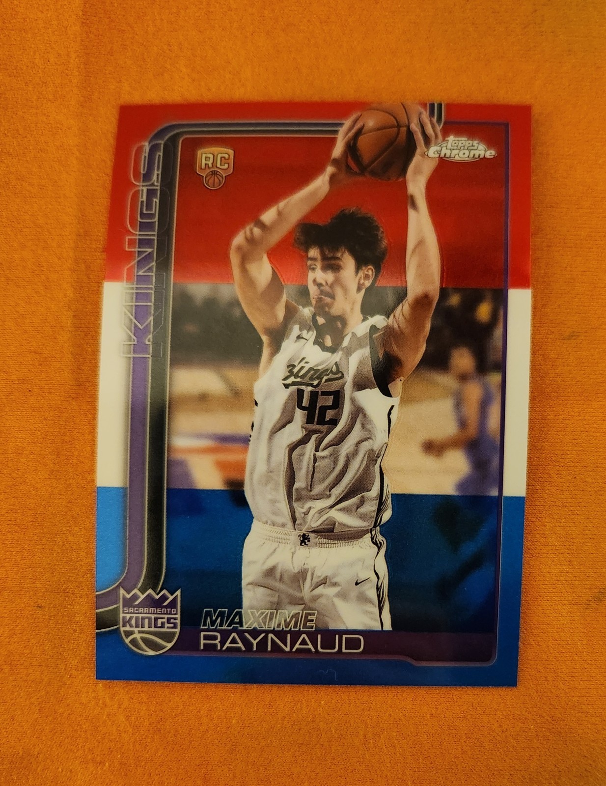 Maxime Raynaud 2025-26 Topps Chrome red white blue refractor rc 293