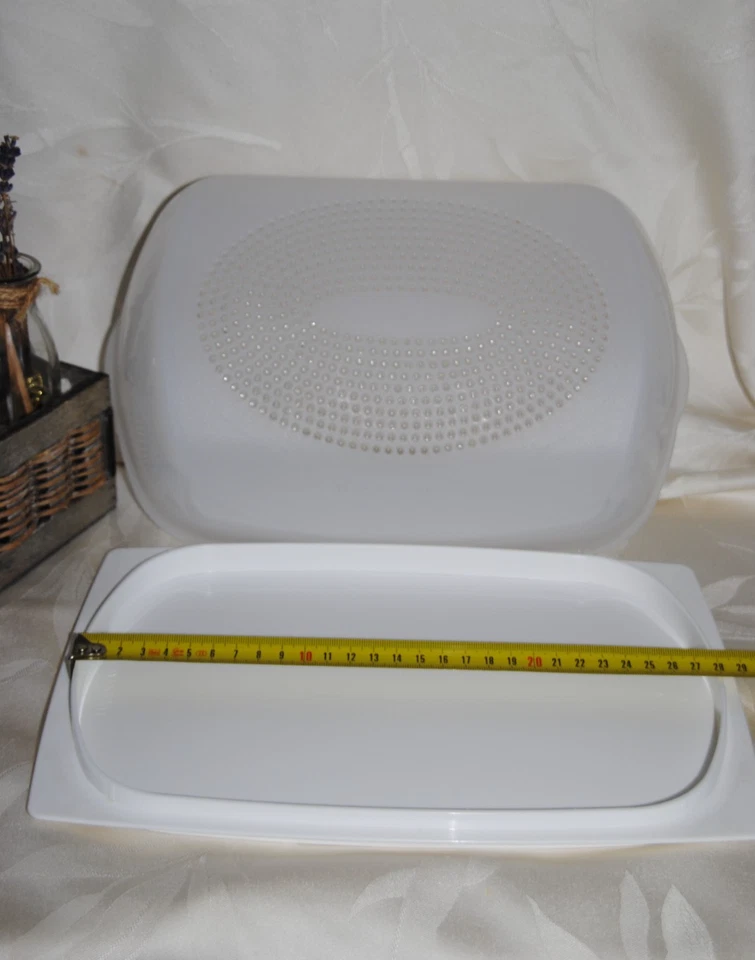 🌟TUPPERWARE Cave à Fromage Boite Cave Fromagère Rectangulaire Moyenne 30x20 cm - Photo 2/4