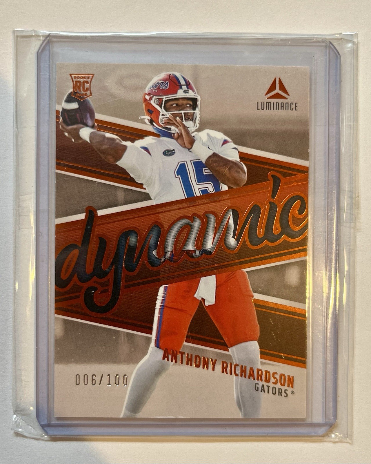 Anthony Richardson Panini Luminance Dynamic Rookies #DR4 Orange