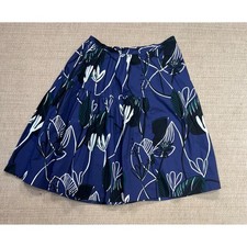 Marni Skirt Womens Size 44/12 Purple SS14 Drawn Botanic Floral Midi Twee