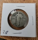 1928 d 90% silver standing liberty quarter